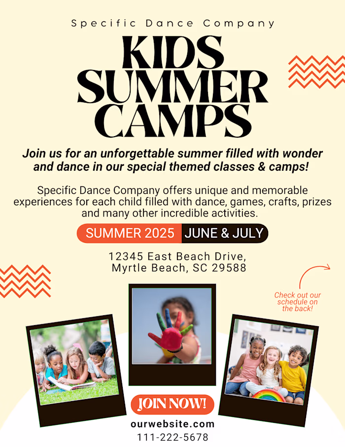 Summer Camp Flyer for Dance Studio