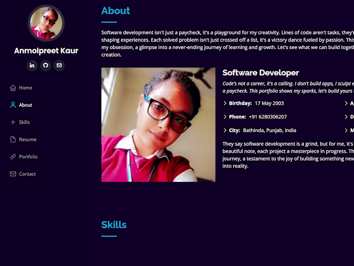 My portfolio website