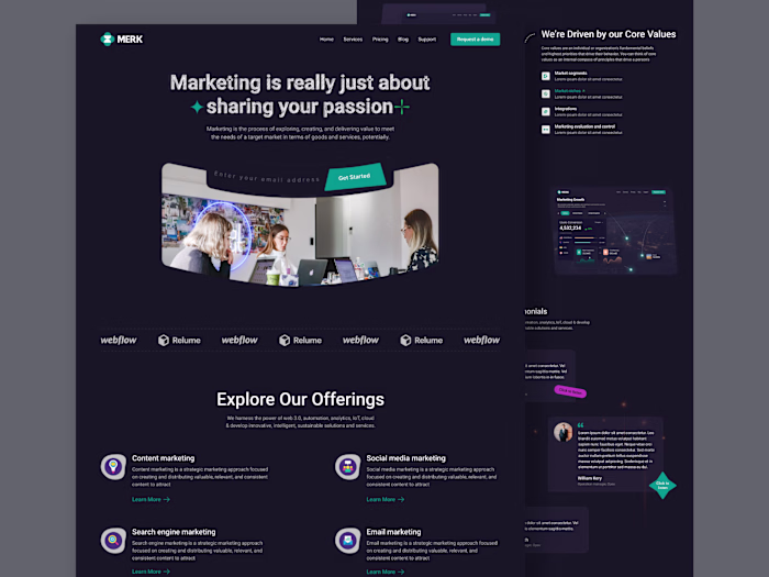 Marketing Agency Landing Page UIUX Design