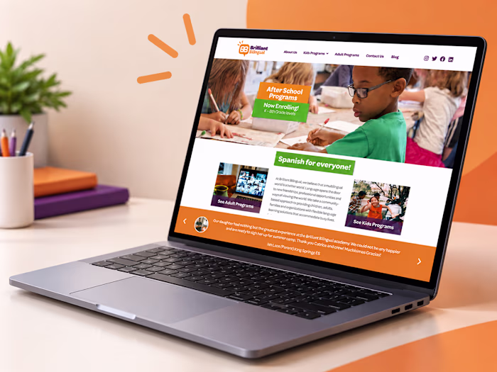 Bilingual Language School Website | WordPress Elementor