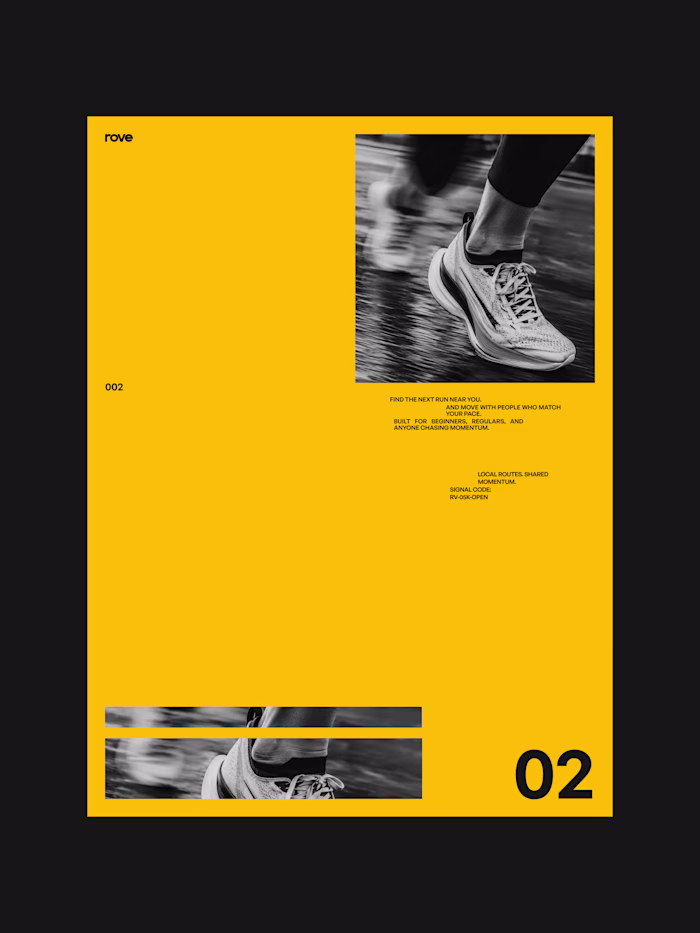 Poster design for rove. Brand