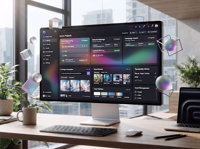 Studio Flow - Creative Agency Dashboard UIUX