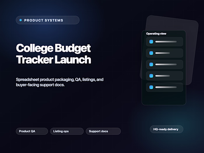 College Budget Tracker Launch