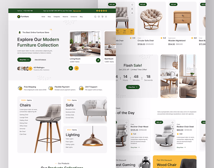 Furniture Ecommerce Website | WordPress website