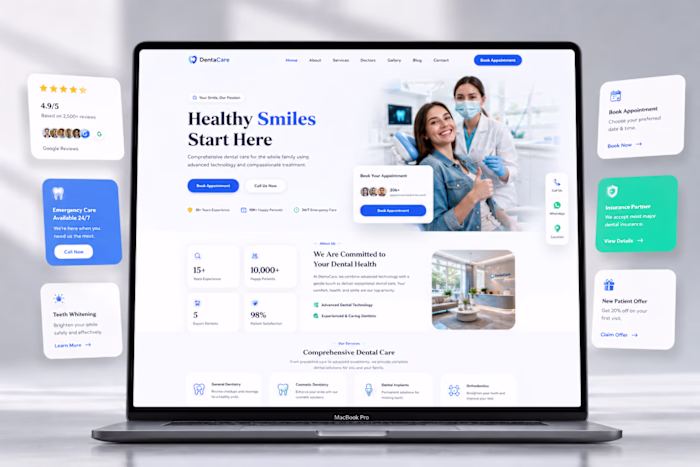 Luxury Dental Clinic Website UI/UX