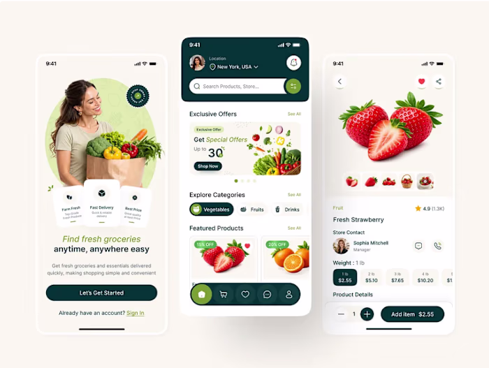 FreshGrocer — Custom Android Grocery