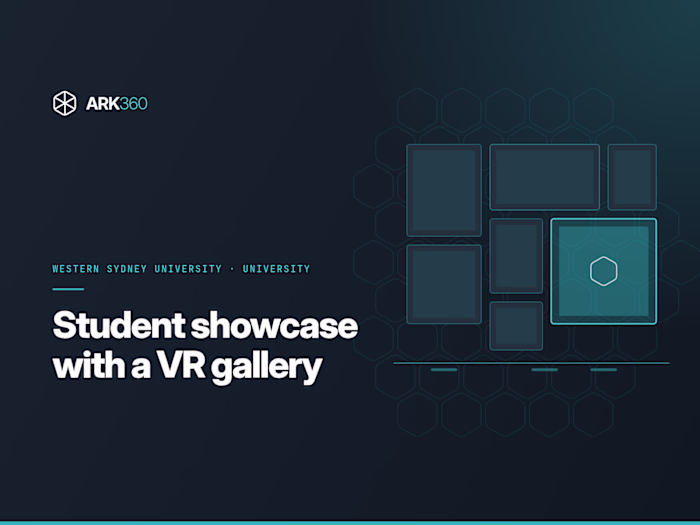 Student showcase with a VR gallery at Western Sydney University