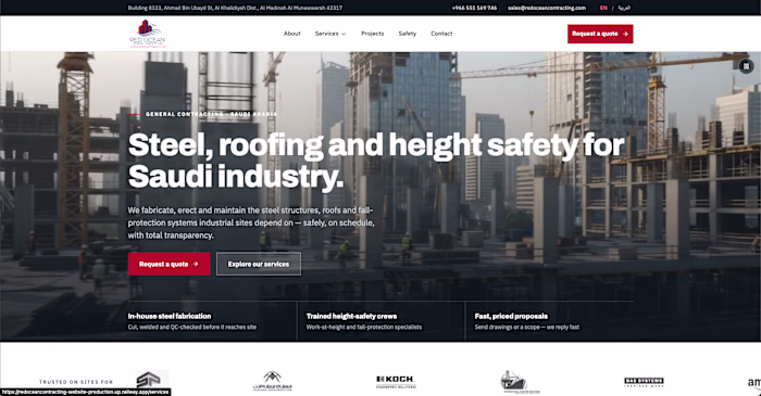 Modernizing Red Ocean Contracting's Website