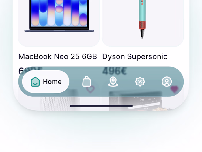 E-Commerce: Floating Navigation