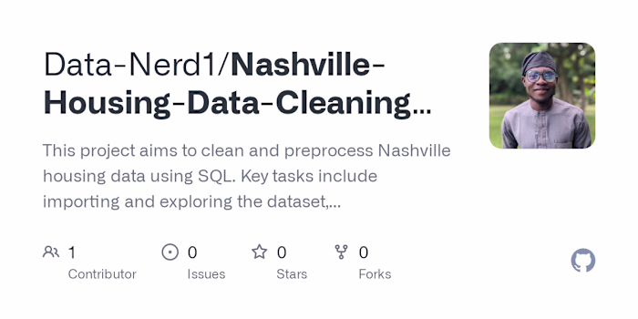 Nashville Housing Data Cleaning Project Using SQL
