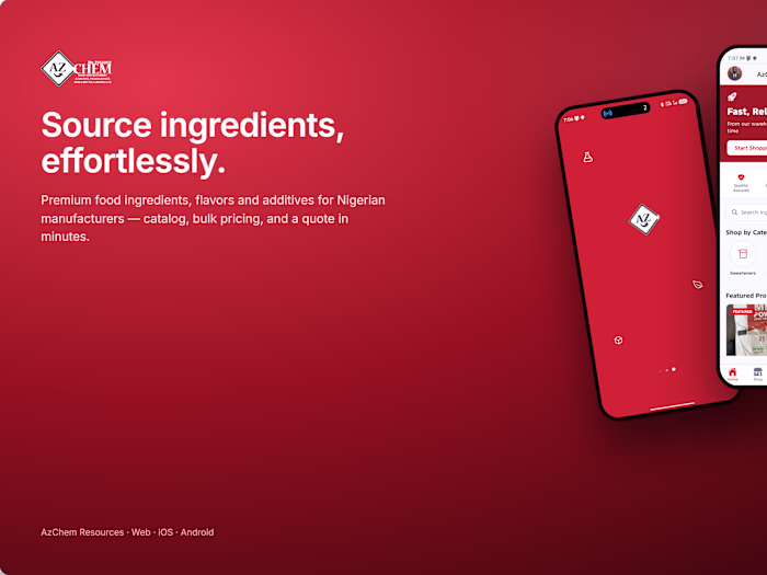 B2B Food Ingredients E-Commerce Platform (Web, iOS & Android)