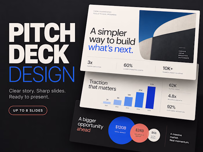 Pitch Deck Design for a Modern Productivity Platform — Concept