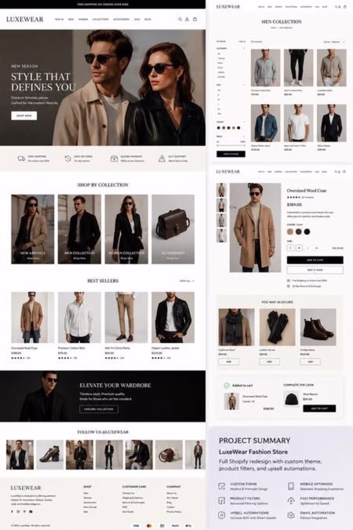 A full Shopify redesign for