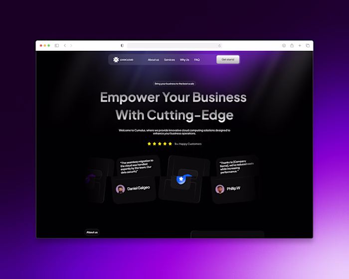 Cumulus Cloud Services Website Design