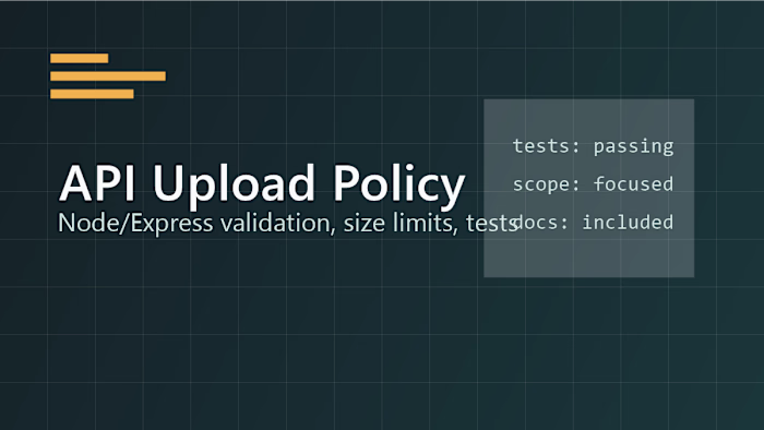 Implemented an explicit upload policy