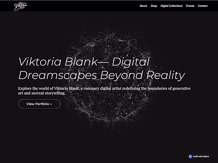 Generative Artist Portfolio –  for Viktoria Blank