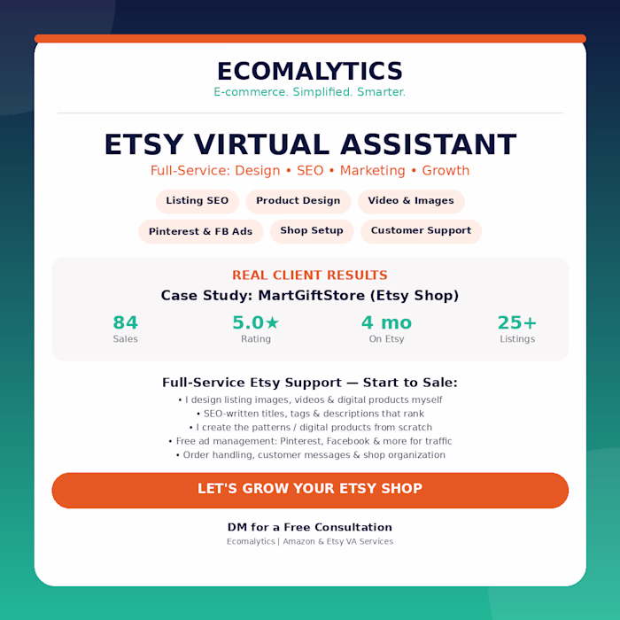 🛍️ Etsy Virtual Assistant Services