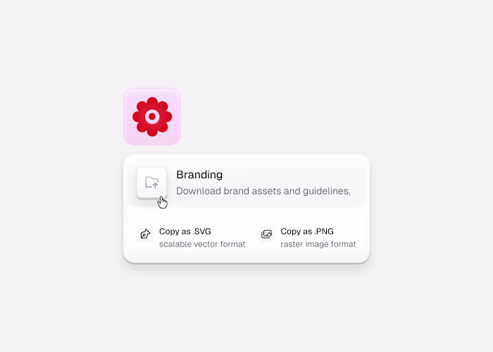 branding actions popover menu
