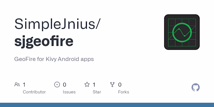 GitHub - SimpleJnius/sjgeofire: GeoFire for Kivy Android apps