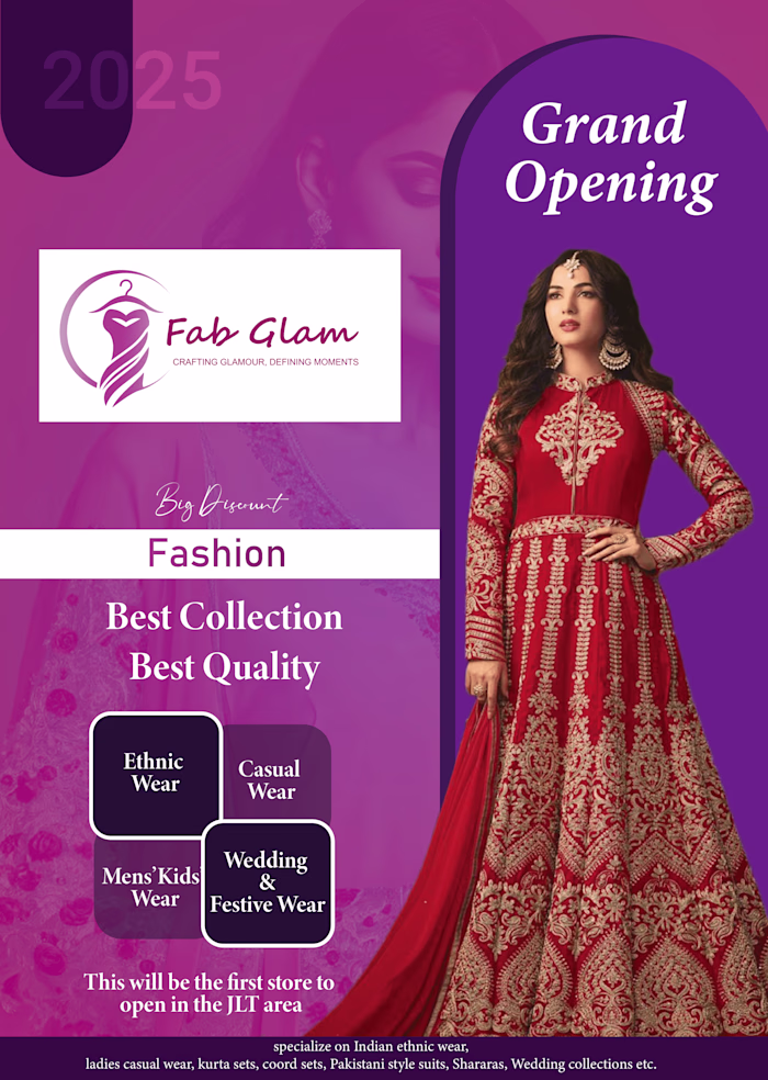 Flyer Design (Fab Glam) Freelance Client