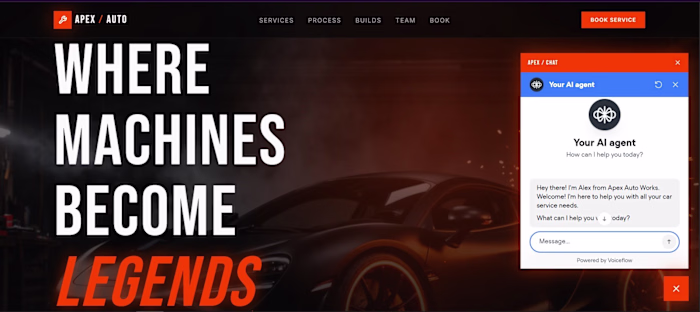 Apex Auto Works — AI Chatbot + Landing Page