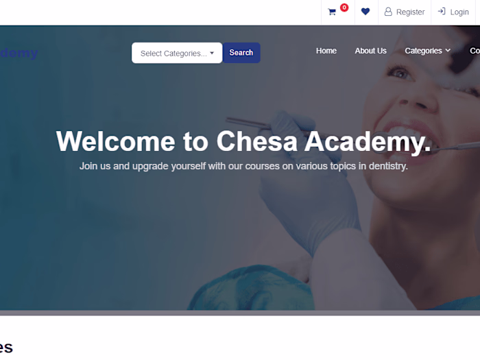Educational Courses marketplace Website: