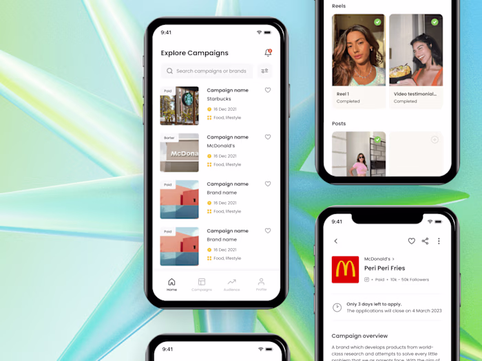 Cybees, Influencer Marketing App
