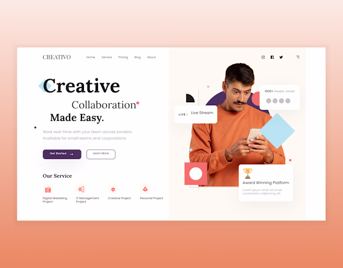 Website agency UI UX portfolio website