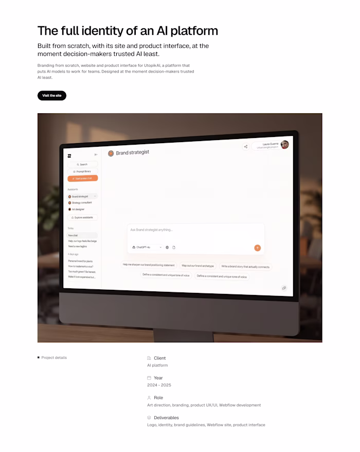 The full identity of an AI platform