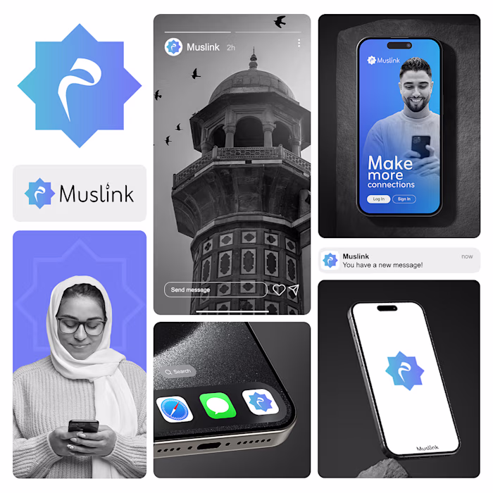 Muslink | Social Network Platform Mobile App UI