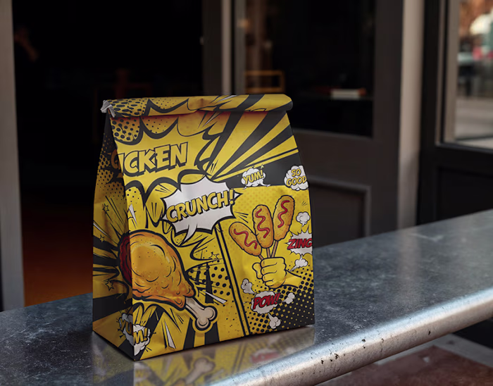 Pop Art Packaging Design for Korean Chicken Restaurant