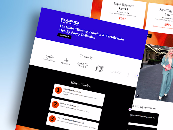 Kajabi Sales Page Design for High-End Masterclass