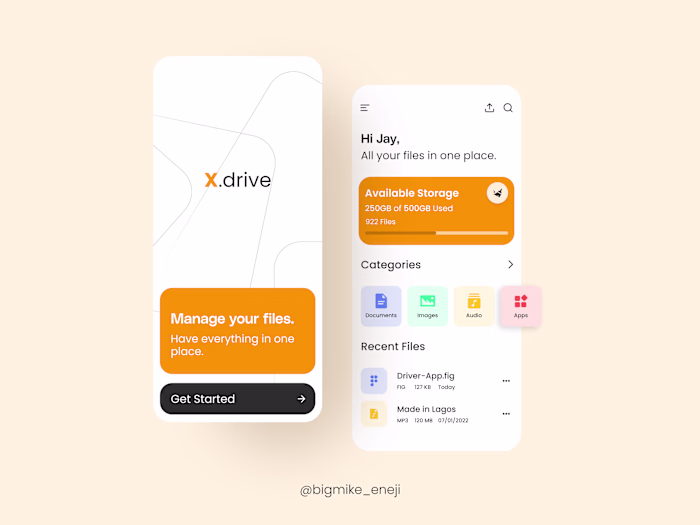 File Manager UI Concept - X.drive