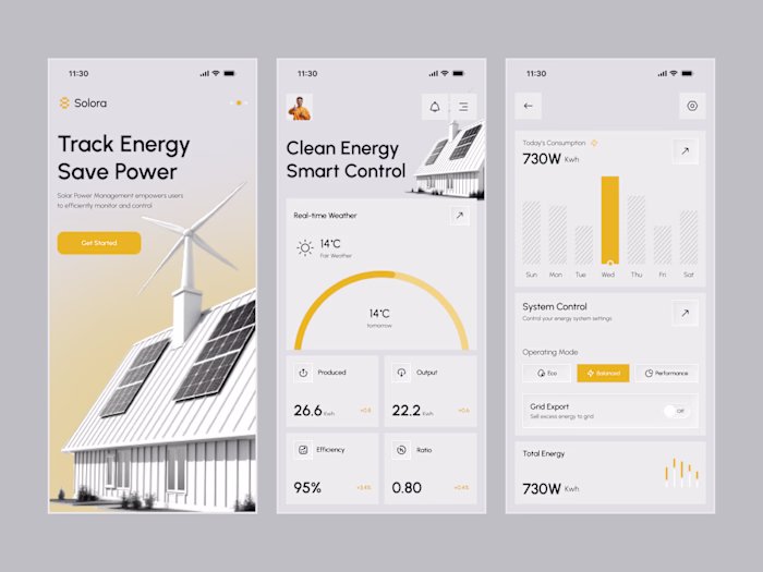 Solar Power Management Mobile App