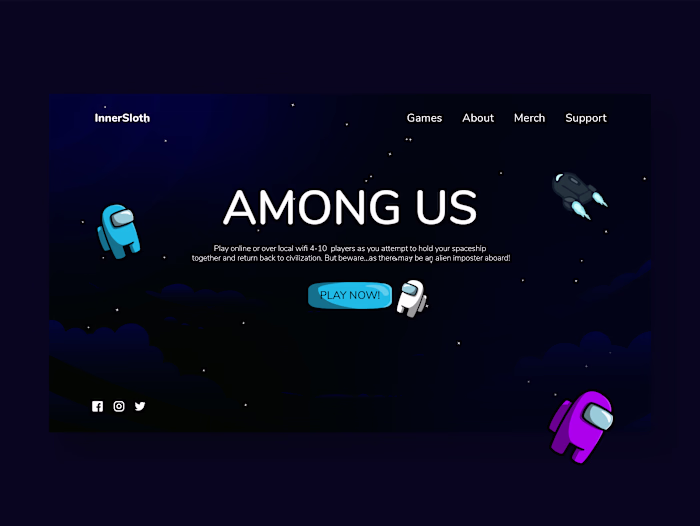 Among Us Landing Page