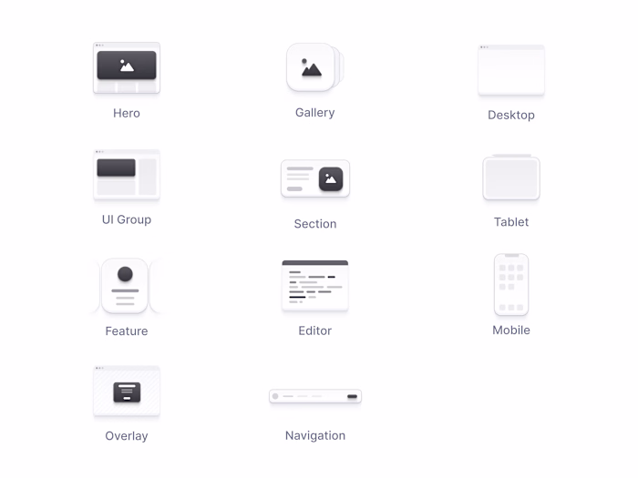 Icons for a website builder I did this summer.