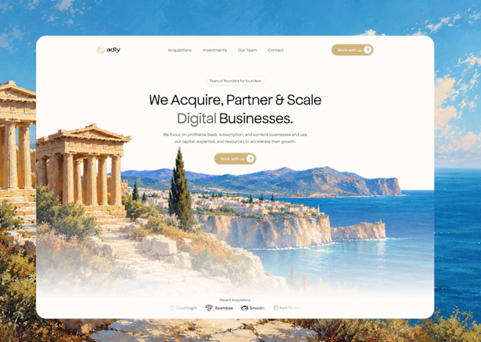 Adly Landing Page Redesign Concept