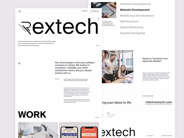 Homepage Design for Tech Software Company