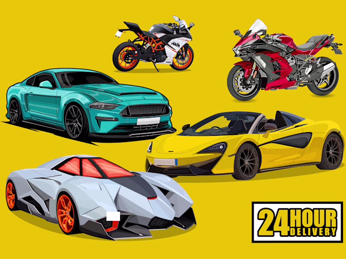 Custom Vehicle & Motorcycle Vector