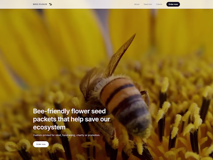 Bees Please website