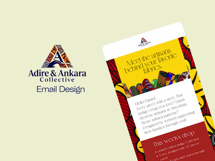 I designed email campaigns for