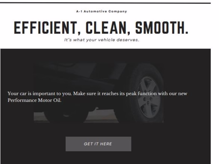 A-1 Automotive Email - Spec