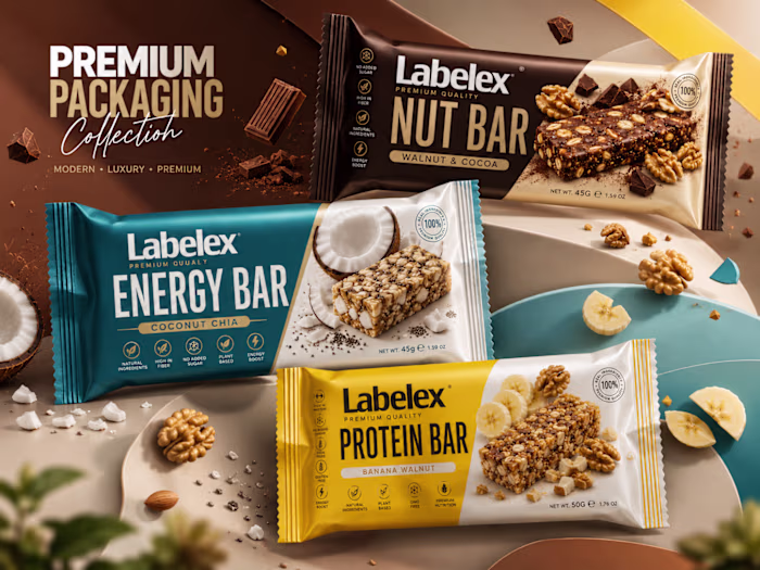 Protein Energy Bar Label Packaging