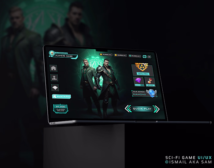 SCI-FI MODERN GAME UI/UX DESIGN ART