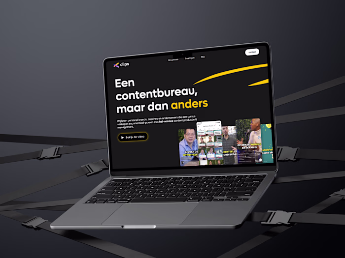 ClipsAgency responsive Webflow website with features
