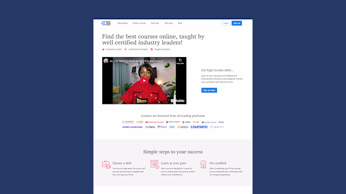 TechSkillsHack Platform Website Redesign