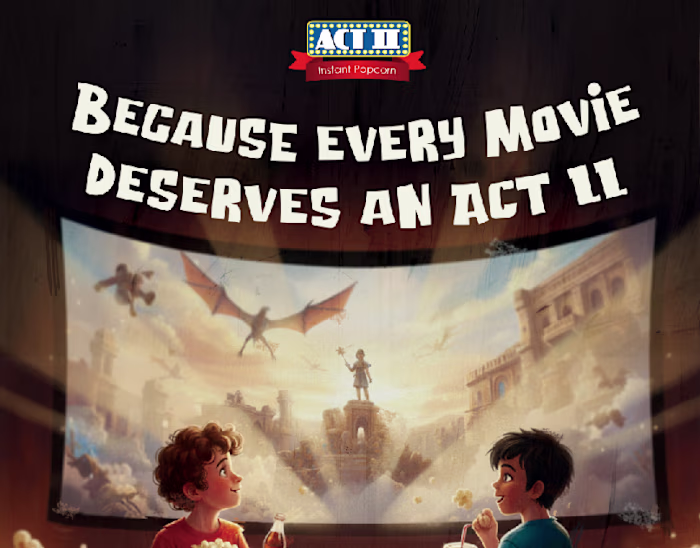 ACT2 popcorn graphic ad poster design illustration