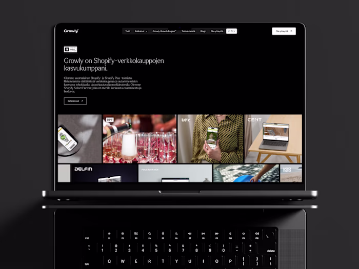 Growly: Business website for Shopify partner digital agency