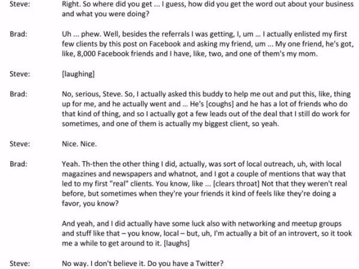 Interview transcription 