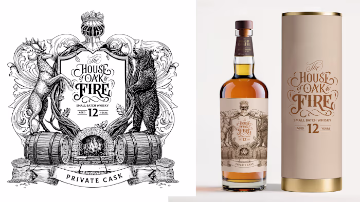 Whiskey Label Ilustration